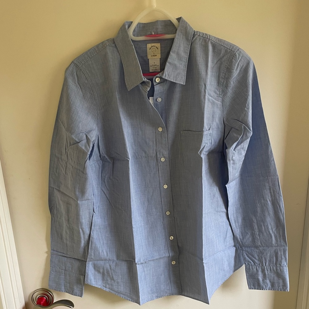 Jcrew blue button down blouse